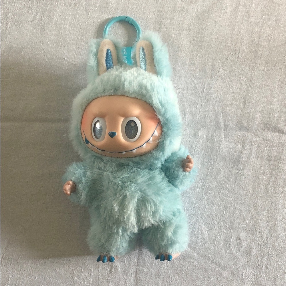 Plush Bunny Monster Keychain - Light Blue Kids Accessory